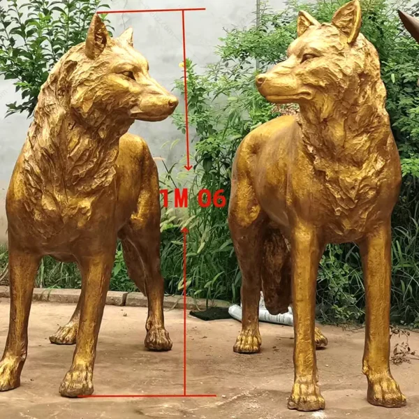 life size wolf statues for sale