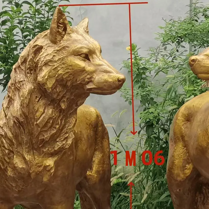 life size wolf statues for sale