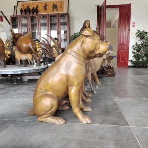 outdoor pit bull statue