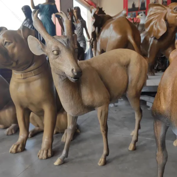 bronze antelope sculpture