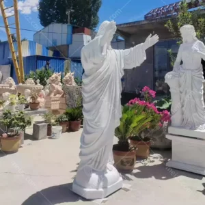 white marble jesus statue