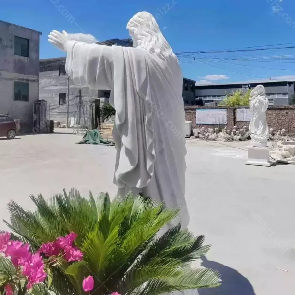 white marble jesus statue