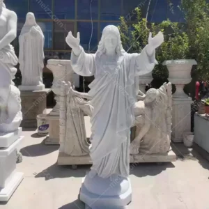 white marble jesus statue