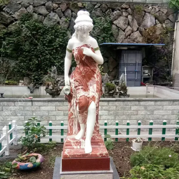 woman pouring water fountain