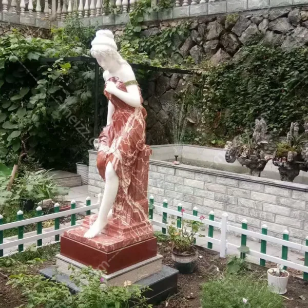 woman pouring water fountain