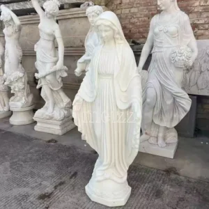 Marble Virgin Mary Statue