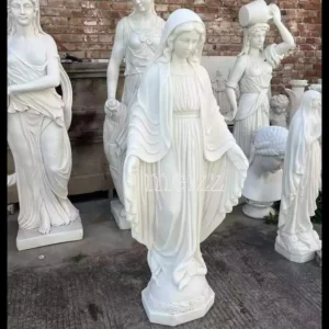 Marble Virgin Mary Statue