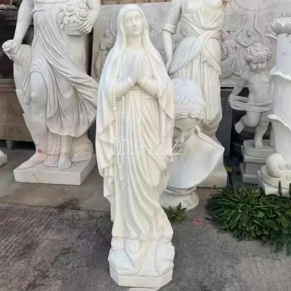 Marble Virgin Mary Statue