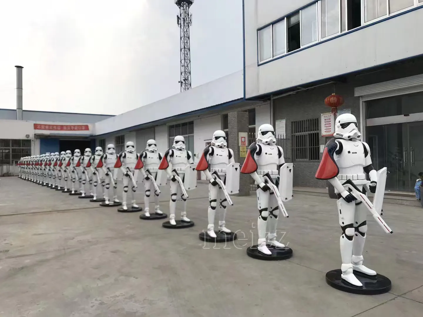 Star Wars Stormtrooper Statue with sheild