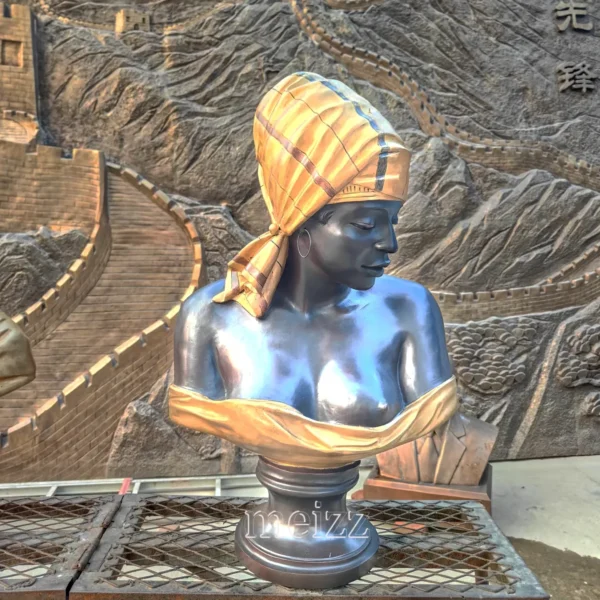 bronze lady bust