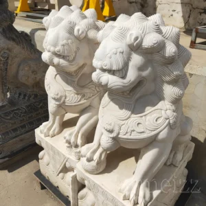 marble foo dog statues