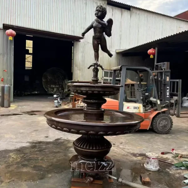 bronze cherub fountain