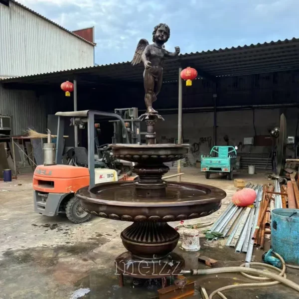 bronze cherub fountain