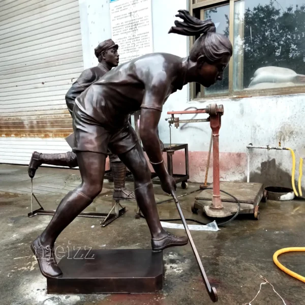 hockey player statue