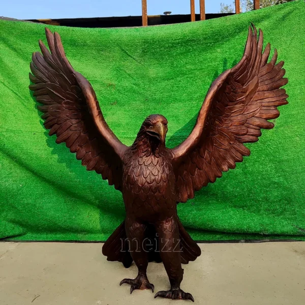 outdoor metal eagle sculpture