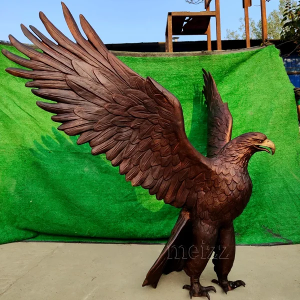 outdoor metal eagle sculpture