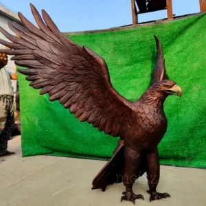 outdoor metal eagle sculpture