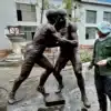 Life Size Two Wrestlers Statue