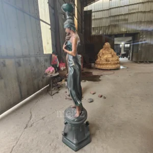 woman statue lamp