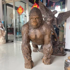 bronze gorilla sculpture