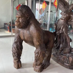 bronze gorilla sculpture