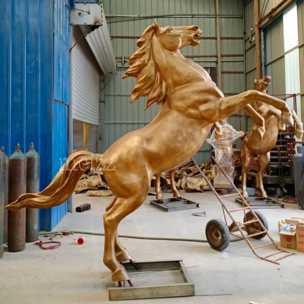 jumping horse statue
