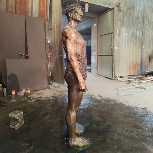 bronze male statue