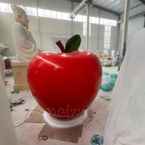 Red Apple Sculpture