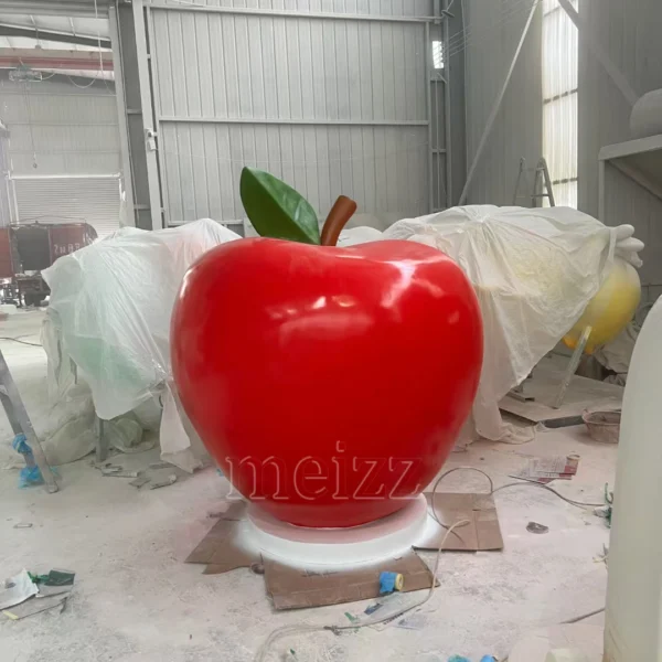 Red Apple Sculpture