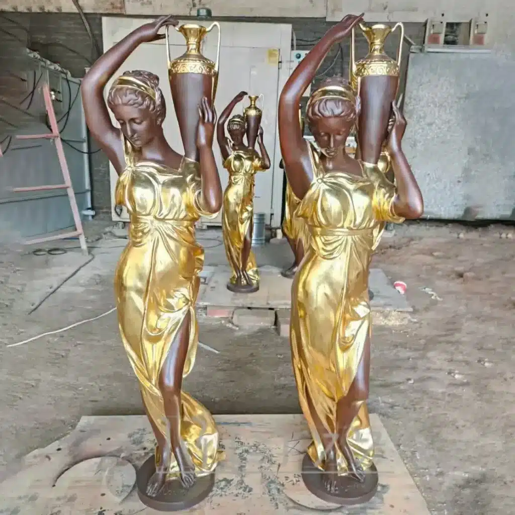 Woman with Vase Statue