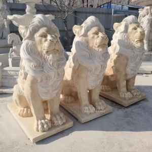 Stone Lion Garden Statues