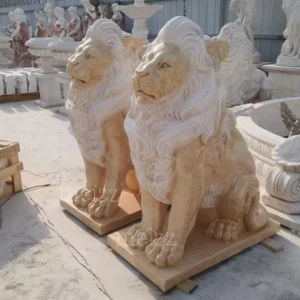 Stone Lion Garden Statues