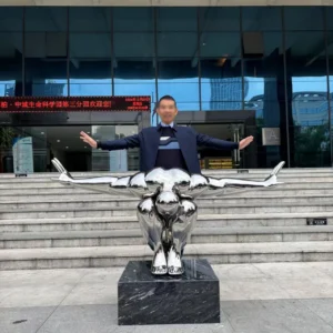 diving man statue