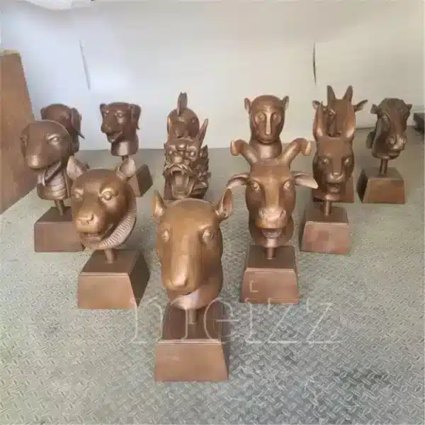 12 bronze chinese zodiac statues