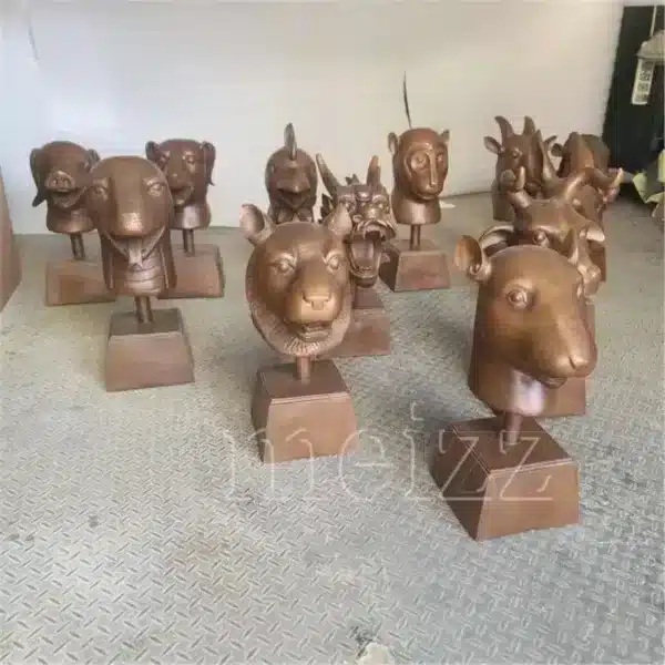 12 bronze chinese zodiac statues