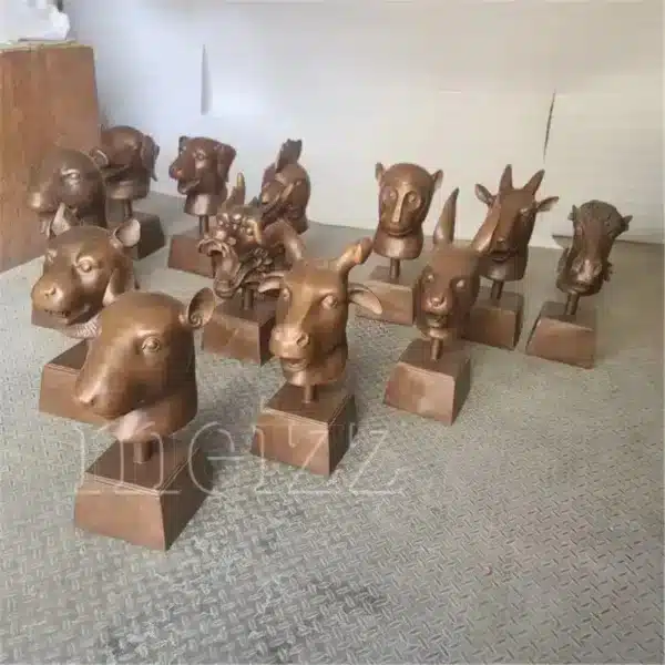 12 bronze chinese zodiac statues