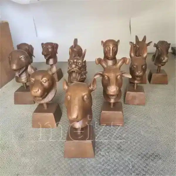 12 bronze chinese zodiac statues