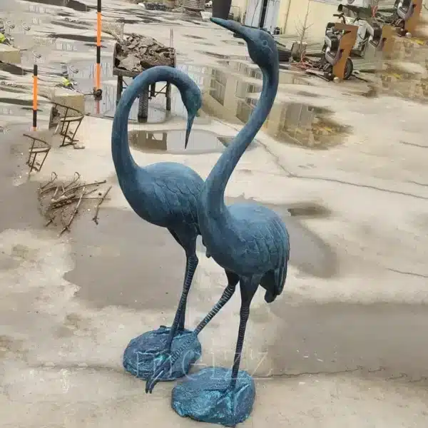 metal crane outdoor decor