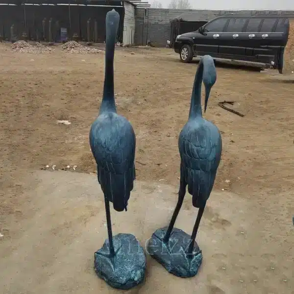 metal crane outdoor decor