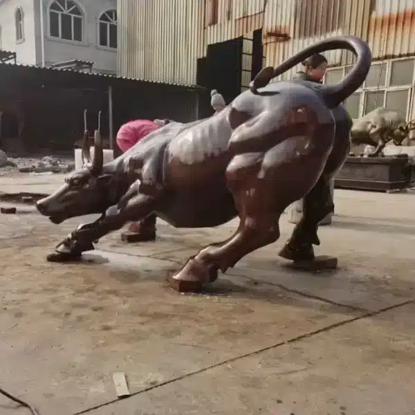 charging bull statue replica