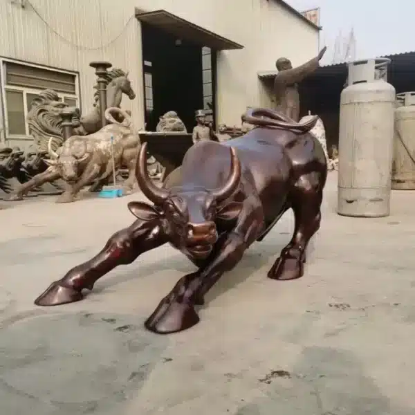 charging bull statue replica