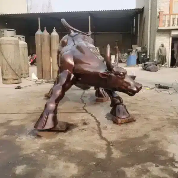 charging bull statue replica