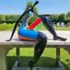 Fiberglass Hand Painted Abstract Human Figure Sculpture