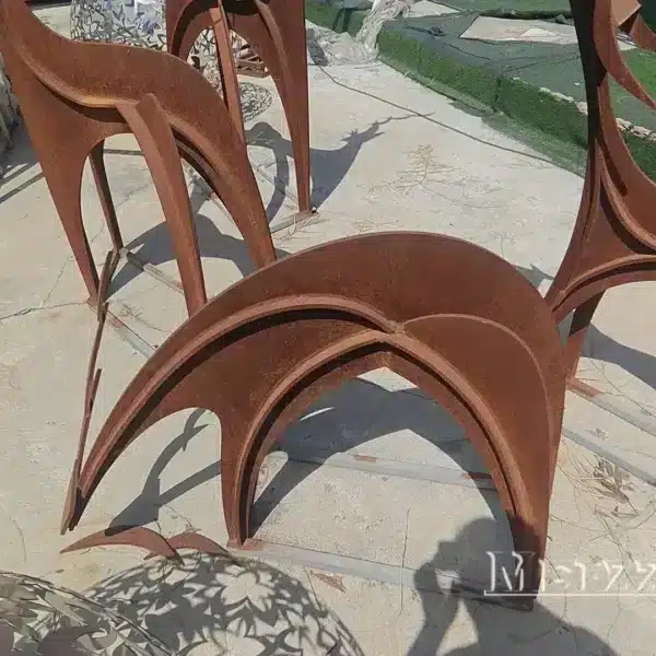 Weathered Steel Deer Sculpture