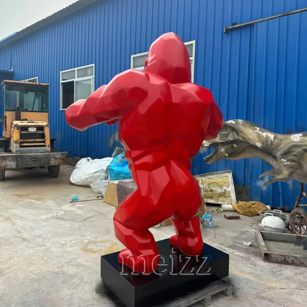big red gorilla sculpture