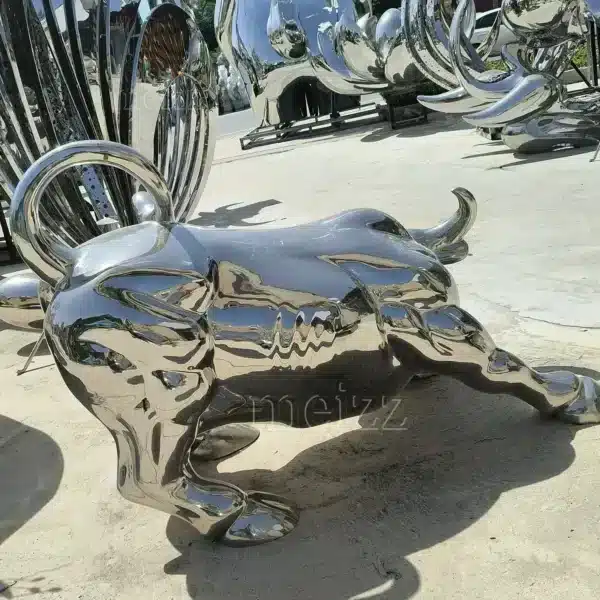 Stainless Steel Bull Statue