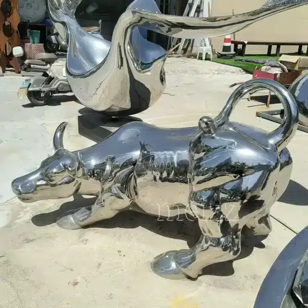 Stainless Steel Bull Statue