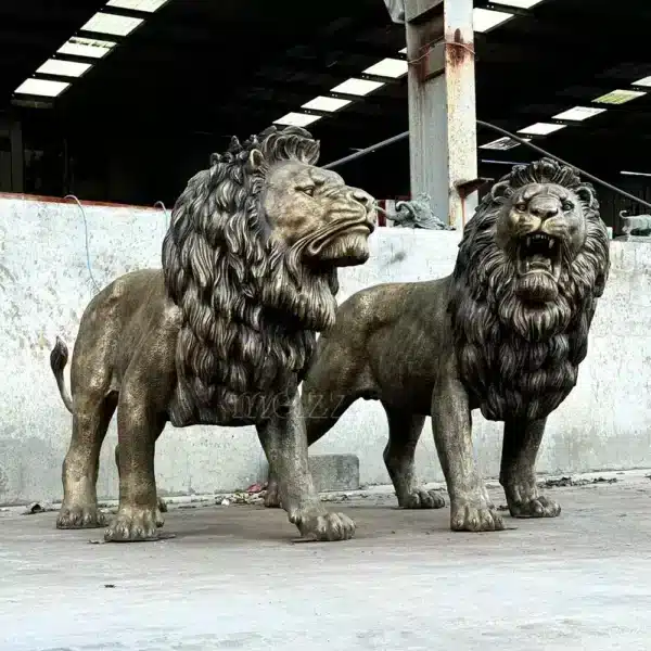 standing lion statue