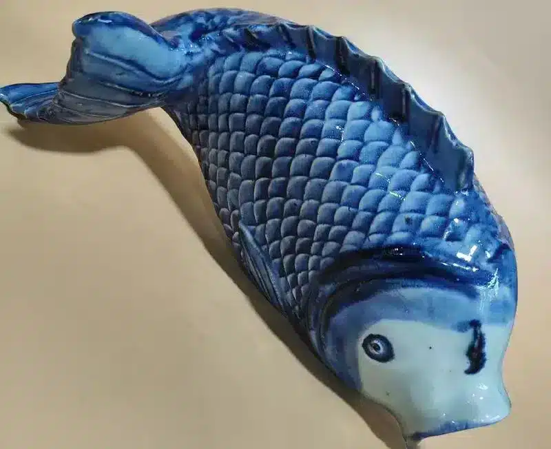 Antique koi fish decor