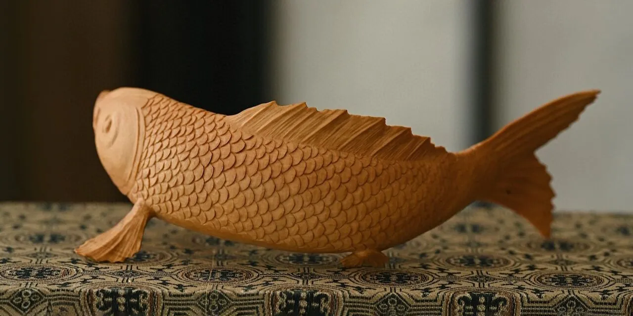 Rustic driftwood fish